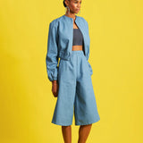 Nonye Denim Bomber Jacket