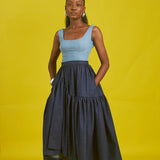 Amaka denim skirt