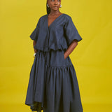 Amaka denim skirt set